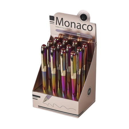 Ручка шариковая Bruno Visconti "Monaco Pearl" 0,5мм синяя (пурпурный хамелион корпус)