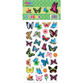 Наклейки  9 х 16 см "Butterfly world"