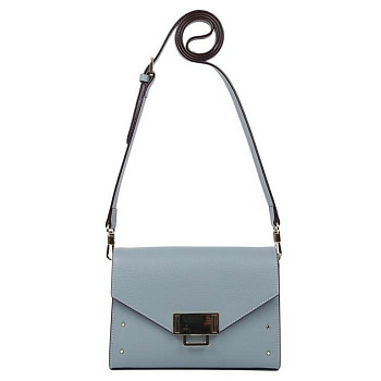 Сумка женская LEO VENTONI 22,5*18,5*8см, нат. кожа, голубой