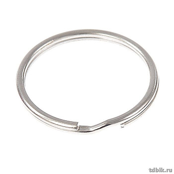 Кольцо для брелока 2,5*2,5 см, цв. серебро, металл