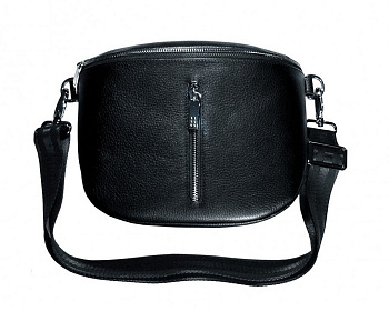 Сумка поясная D.Morelli нат. кожа, черная