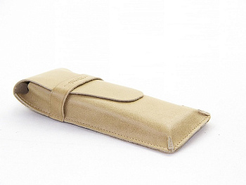 Футляр для очков D.Morelli, 7*17,5*3см, нат. кожа, бежевый