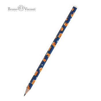 Карандаш ч/г HB с рис. трехгранный Bruno Visconti HappyGraphix "Корги"