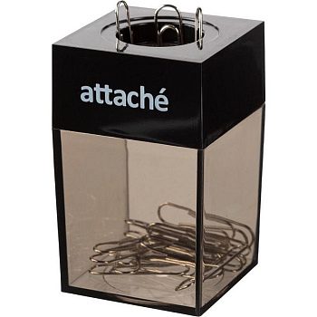 Диспенсер для скрепок магнитный + 30 скрепок прямоугольный,  Attache