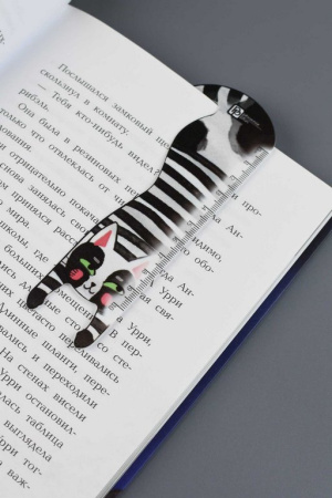 Закладка пластиковая 3 шт/уп "Веселые коты" 10 см