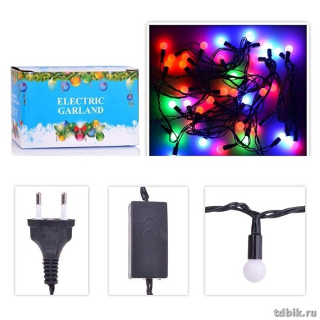 Гирлянда комнатная Фигурная "Шар" 5м, 40 цветных ламп