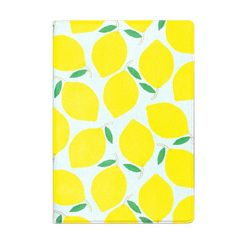 Обложка для паспорта "Лимон" ПВХ  13,4х18,8 см