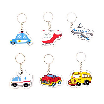 Брелок "Транспорт" 6 см ассорти (резина)