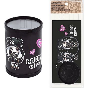 Подставка для ручек deVENTE Anime Girl" черная (сборно-разборная конструкция)