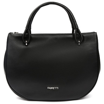 Сумка женская FABRETTI 34х24х13 см, нат. кожа, черный