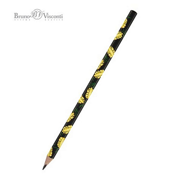Карандаш ч/г HB с рис. трехгранный Bruno Visconti HappyGraphix "Ананас"