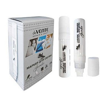 Маркер для обуви 14мм deVENTE "Master Jumbo" скошенный, белый матовый