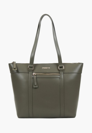 Сумка женская FABRETTI 29х28х12 см, нат. кожа, табачный