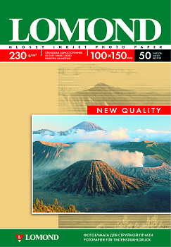 Фотобумага Lomond А6, 230г, 50 л/уп глянец, одностор.
