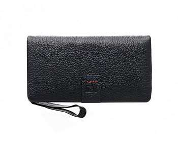 Портмоне D.Morelli женское "Павия-2" большое  нат. кожа, черное