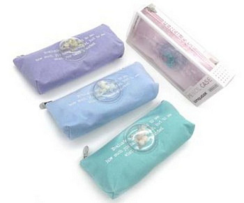 Пенал  для девочки Intelligent "Нежный цветок" 20*8*4 см текстиль (ассорти)