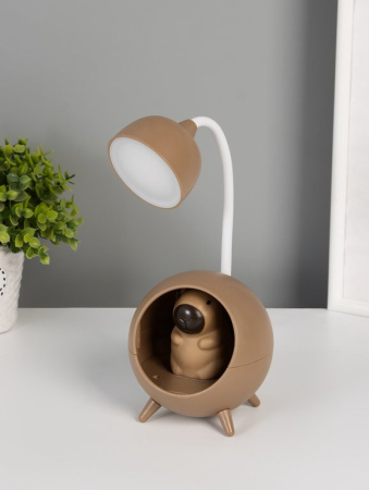 Ночник "Капибара в круглом кресле" 8,5х8,5х30 см, LED USB 2 режима