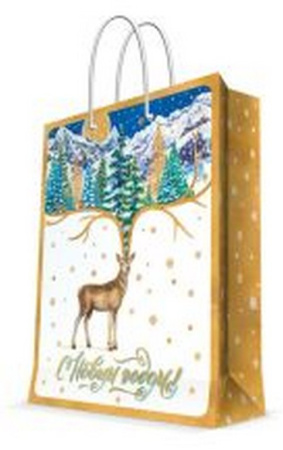 Пакет бумажный НГ 18*23см ламиниров. "С Новым Годом!"