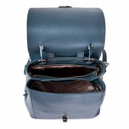 Рюкзак женский Jane's Story 22х24х13см, нат. кожа, синий