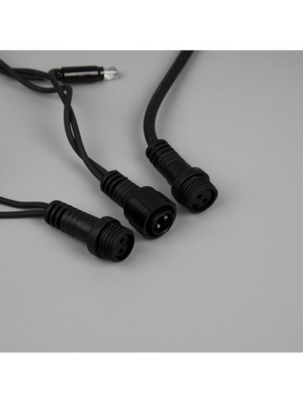 Гирлянда уличная 10м, 100 цв. ламп, темный провод, 1 реж. (IP65, от -40 до +40°С) монтаж до -10°С)