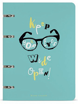 Тетрадь 80 лист кл. А5 на кольцах "KEEP YOUR EYES WIDE OPEN"