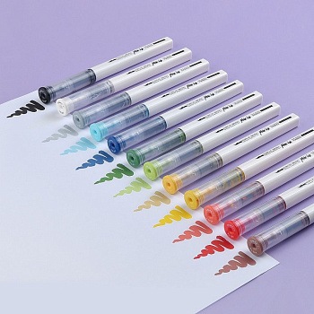 Набор маркеров-кистей акриловых 12 цв. Bruno Visconti  "LOVE ME"