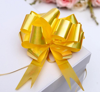 Бант Шар 30мм желтый (перламутр)
