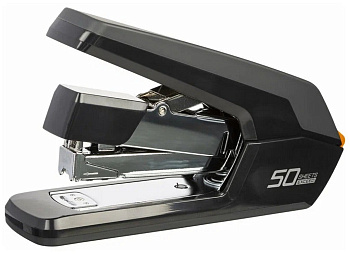 Степлер 24/6 до 50л Deli, экономия усилий черный (скобы 24/6 - 30 л.  26/8 - 50 л)