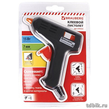 Клеевой пистолет для стержня  7мм Brauberg