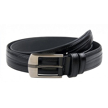 Ремень Alliance нат. кожа,  ширина 35мм, черный