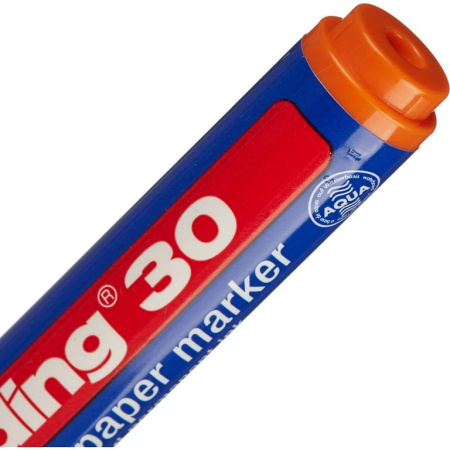 Маркер перманентный  3 мм Edding круглый оранжевый