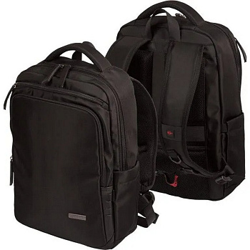 Рюкзак молодежный мужской deVENTE "Business" 43*31*14 см, 800гр, черный с отделкой из иск. кож