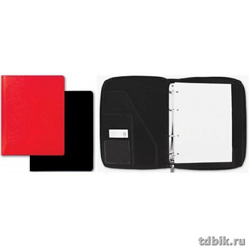 Органайзер А5+ Escalada КРАСНЫЙ/ЧЕРНЫЙ тв. обл. на молнии, 320 стр.