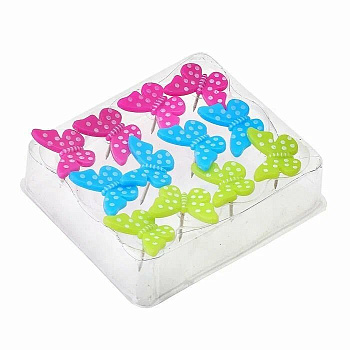 Кнопки-гвоздики канцелярские  12 шт/уп, цветные, deVENTE "Butterfly" в форме бабочек