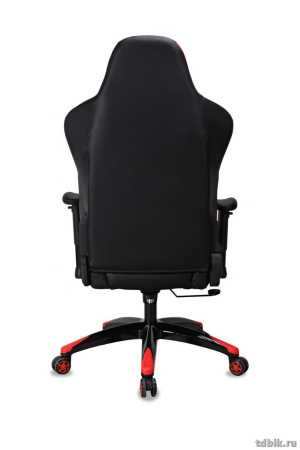 Кресло игровое Бюрократ CH-773/BLACK+R (искусственная кожа, одна подушка черный/красный, пластик чер