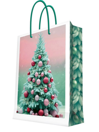 Пакет бумажный НГ 26*32см ламиниров. "Елочка"