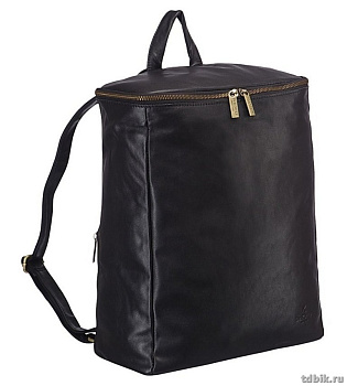 Рюкзак женский Dr.Koffer 32x38x15 см, нат.кожа, черный