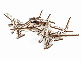 Сборная модель из дерева   32 дет. "Самолет Сапсан" 170*220*65мм