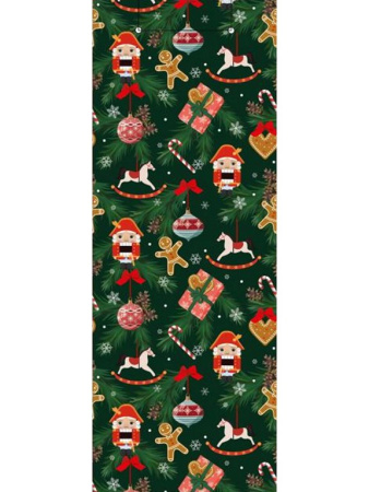 Пакет бумажный под бутылку НГ 12*36см "Очаровательная ель"