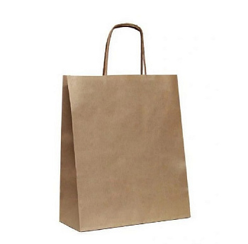 Пакет бумажный 24*28см крафт с кручеными ручками
