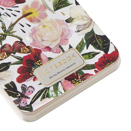Блокнот А7  40л.,  75*105 мм, на гребне Bruno Visconti CUTE JOURNAL "Flora. Пионы"