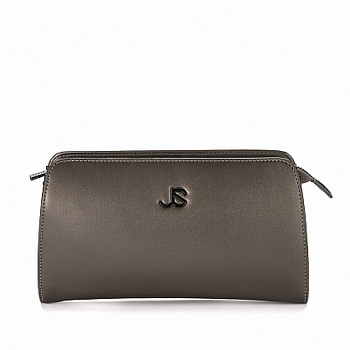 Сумка женская-клатч Jane's Story серебристый, нат. кожа