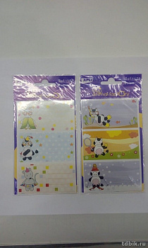 Наклейка для подписи тетрадей серия "Веселые животные" 3 л/уп. Apli