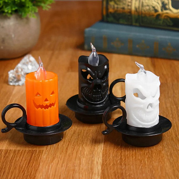 Свеча LED "Хэллоуин" микс  6см