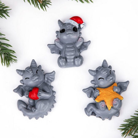 Символ 2024г Магнит "Новогодний" МИКС