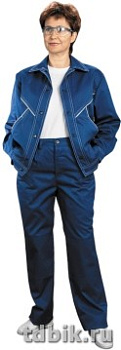 Спецодежда Костюм "Ударница" р-р 48-50/170-176, цвет васильковый