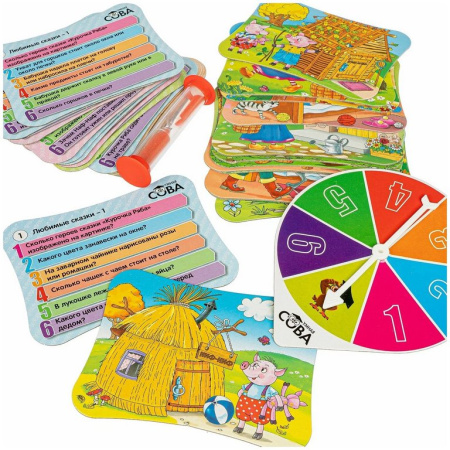 Игра настольная  Викторина .3+ "Любимые Сказки 1" Умная Сова Bondibon