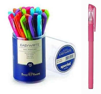 Ручка шариковая BV Easy Write "Special" резин.упор 0,5мм синяя (ст.136мм, линия 0,3мм)