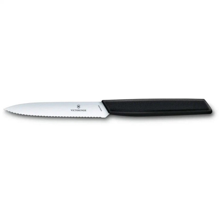 Нож кухонный Victorinox "Swiss Modern" серрейт. заточка, лезвие 100мм