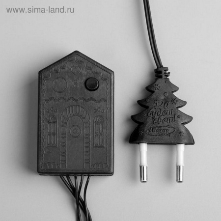 Гирлянда комнатная Нить  5м, 50 цв. ламп, 8 реж., тёмный провод (от -10 до +35 °С)